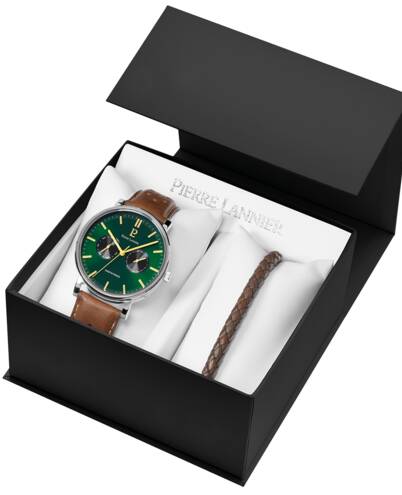 Montre PIERRE LANNIER Homme Essential Coffret Montre et Bijoux 387D174