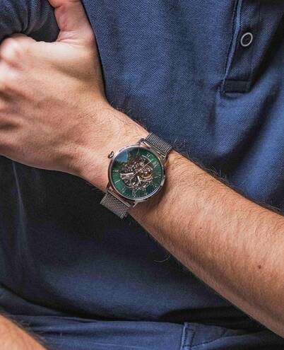 Montre PIERRE LANNIER Homme Automatic en Acier Milanais 323D171