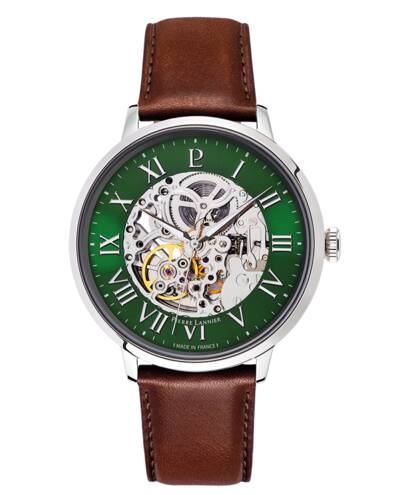 Montre PIERRE LANNIER Homme Automatic en Cuir Marron 323D174