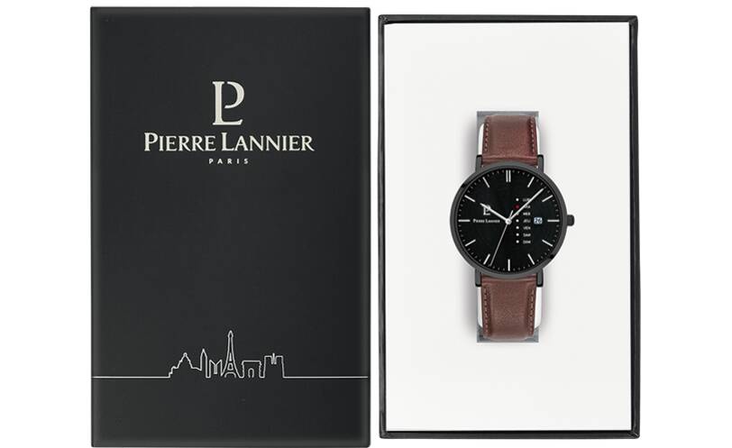 Montre PIERRE LANNIER Homme Data en Cuir 243H434