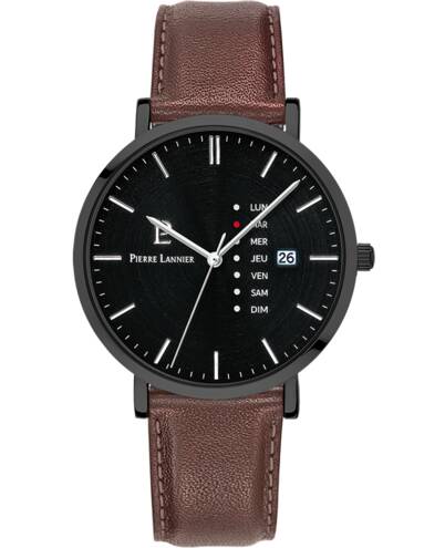Montre PIERRE LANNIER Homme Data en Cuir 243H434