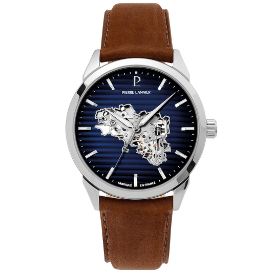 Montre PIERRE LANNIER Homme Monarck Automatique en Cuir 316F134