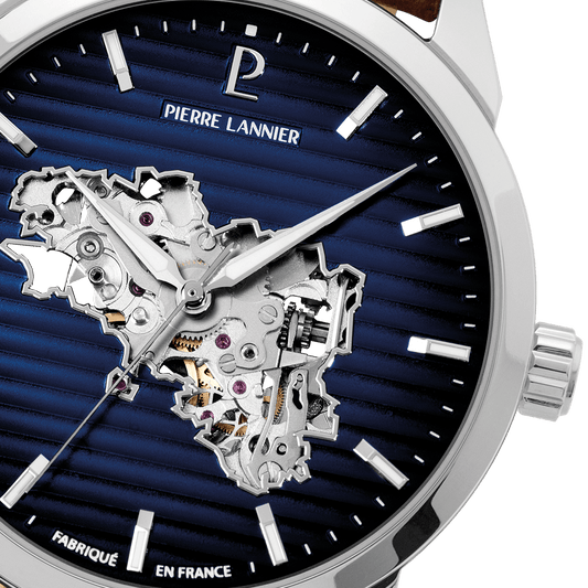 Montre PIERRE LANNIER Homme Monarck Automatique en Cuir 316F134