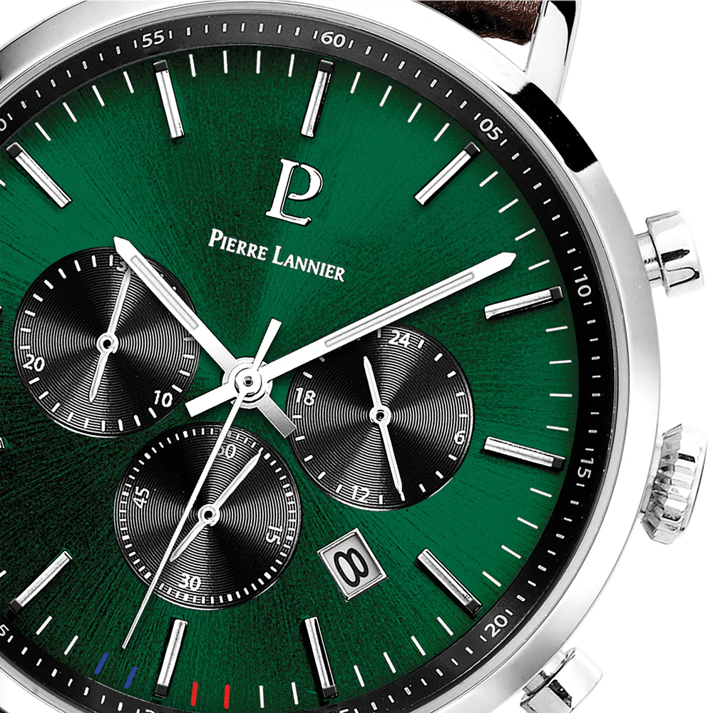 Montre PIERRE LANNIER Homme Baron Vert Chronographe 219G164