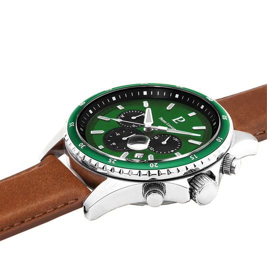 Montre PIERRE LANNIER Homme Cronos en Cuir Marron 227G164