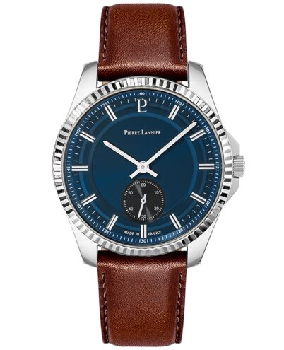 Montre PIERRE LANNIER Homme Métropolitain en Cuir Marron 246G164