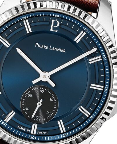 Montre PIERRE LANNIER Homme Métropolitain en Cuir Marron 246G164