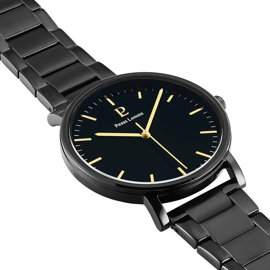 Montre PIERRE LANNIER Homme Essential en Acier Noir 252G439