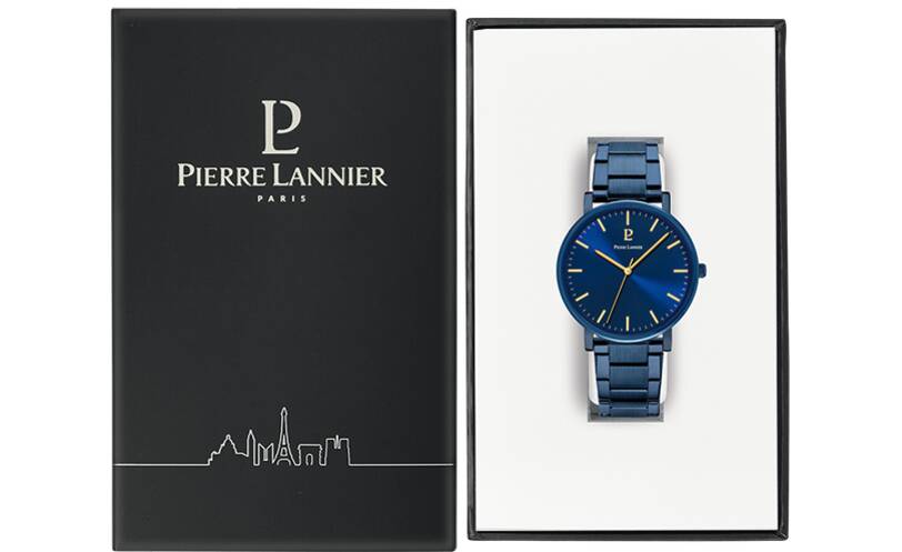 Montre PIERRE LANNIER Homme Essential en Acier Bleu 252G469