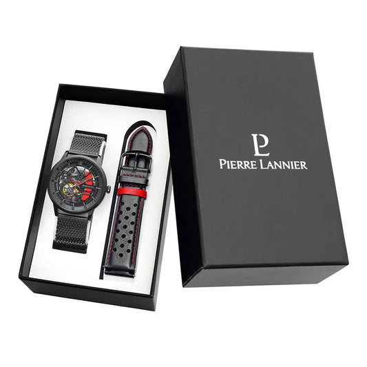 Montre PIERRE LANNIER Homme Automatic Paddock Bracelets Interchangeables 385C439