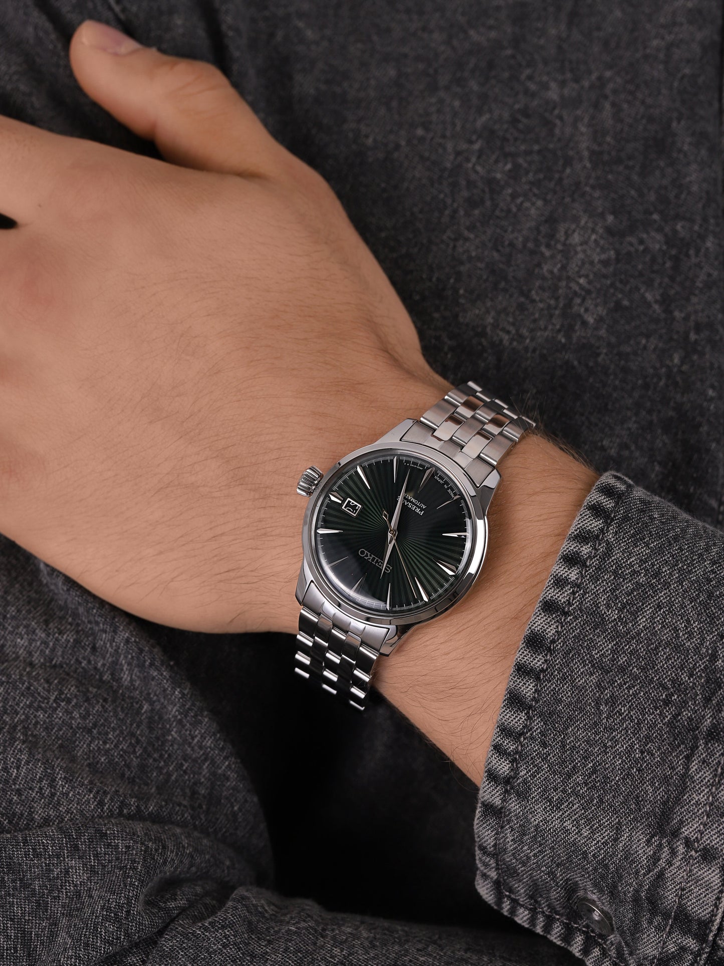 Montre SEIKO Homme Presage Cocktail Automatique en Acier SRPE15J1