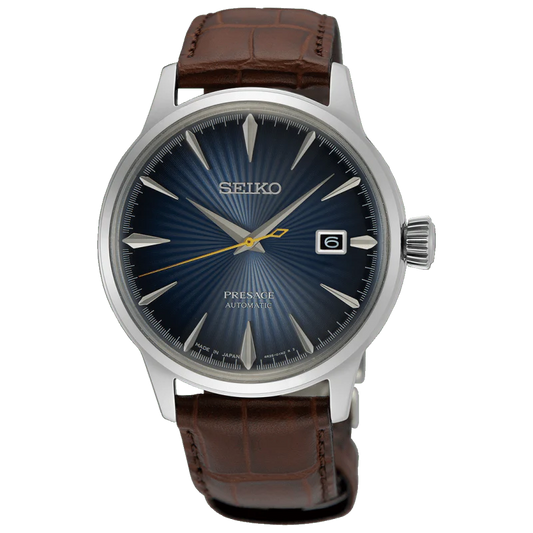 Montre SEIKO Homme Presage Cocktail Automatique en Cuir Marron SRPK15J1