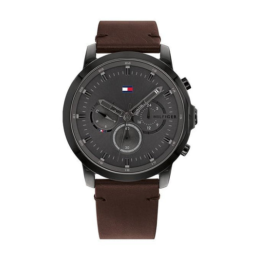 Montre TOMMY HILFIGER Homme Jameson Chronographe en Cuir Marron 1791799