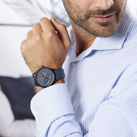 Montre TOMMY HILFIGER Homme Damon en Acier Bleu 1791421