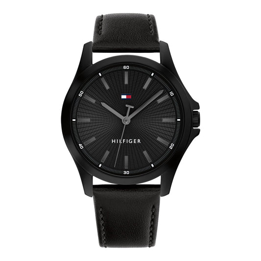 Montre TOMMY HILFIGER Homme Bruce en Cuir Noir 1792190