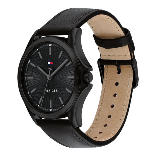 Montre TOMMY HILFIGER Homme Bruce en Cuir Noir 1792190