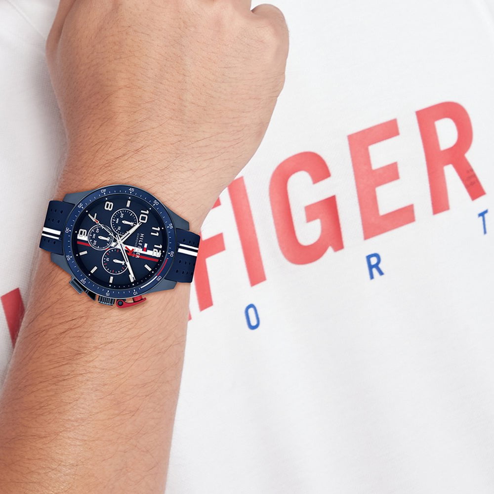 Montre TOMMY HILFIGER Homme Bank Chronographe en Silicone 1792169