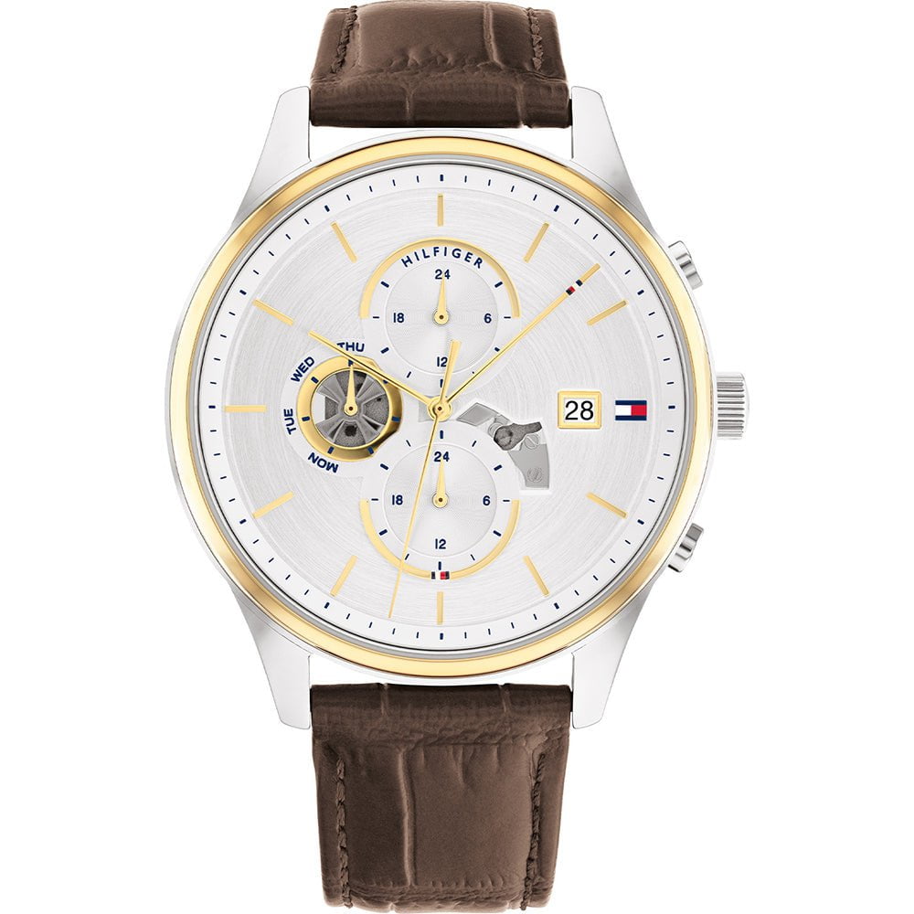 Montre TOMMY HILFIGER Homme Weston en Cuir Marron 1710501