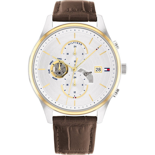 Montre TOMMY HILFIGER Homme Weston en Cuir Marron 1710501